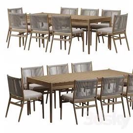 Four Hands Rosen Outdoor Dining Table Set